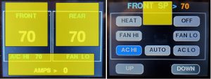 Waiter TS touchscreen sensitive areas